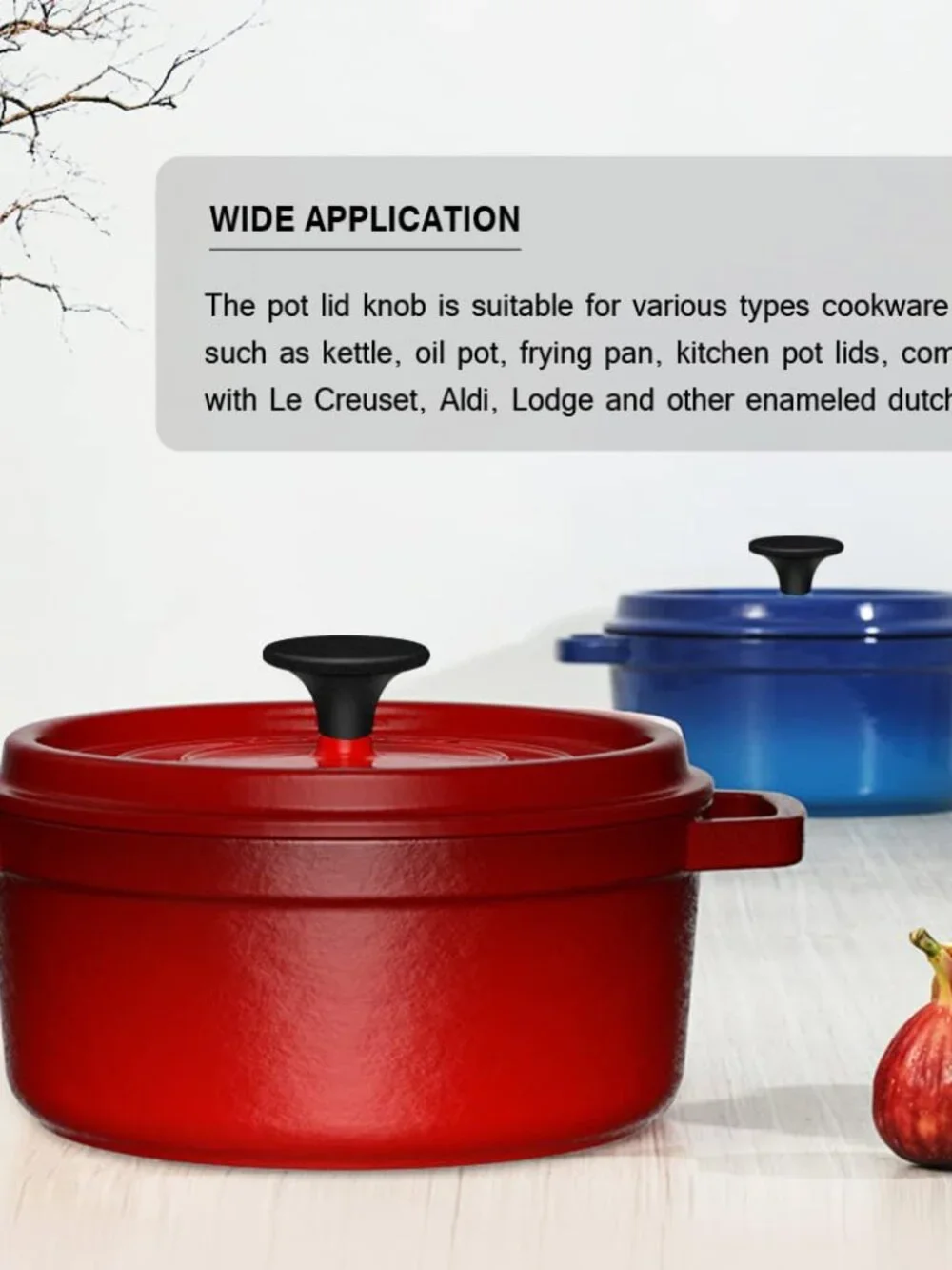 Dutch Oven Knob Pan Lid Handle Replacement Knob for Le Creuset, Lodge, Aldi and